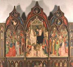 The Coronation of the Virgin by Rossello di Jacopo Franchi