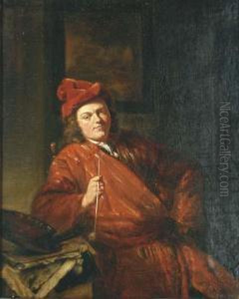 Portrait Of An Artist Smoking A Pipe - view 1