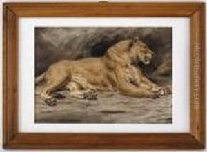 Le Repos Du Lion by Ewert Louis Van Muyden