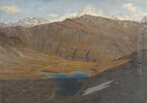 Bergsee Mit Weisshorn. by Henri Van Muyden
