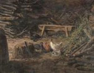 Poules by Henri Van Muyden