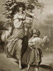 Bergere Et Ses Enfants
