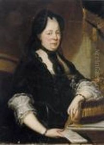 Portrait Of Empress Maria
Theresa Of Austria, Seated Three-quarter-length, In A Black Dress,
Holding A Letter by Marten I Van Mytens