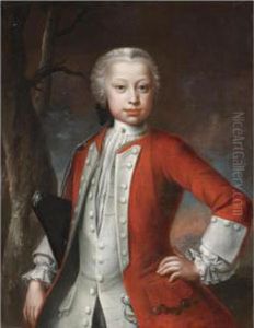 Portrait Of A Young Officer, Half Length, Wearing A Red Jacket