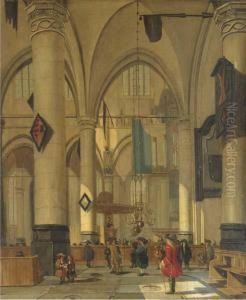 The Interior Of A Dutch Church