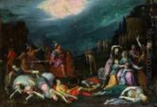 Le Massacre Des Enfants De Niobe Par Apollon Et Diane - view 1