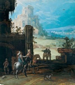 Cavalieri In Un Paesaggio Con Rovine