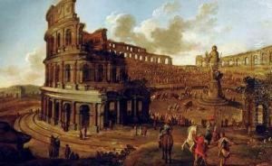 Jeux De Cirque Au Colisee A Rome by Willem van, the Younger Nieulandt
