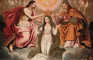 The Coronation Of The Virgin With The Holy Trinity