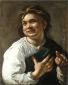 Lachende Frau by Jan or Joan van Noordt