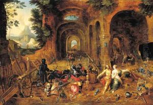An Allegory of Fire Venus at the Forge of Vulcan by Frans II Francken