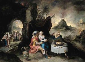 Lot and his Daughters by Frans II Francken