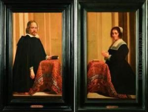 Homme Et Femme En Priere by Jacob Cornelisz Van Oostsanen