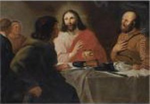 The Supper At Emmaus by Jacob Cornelisz Van Oostsanen