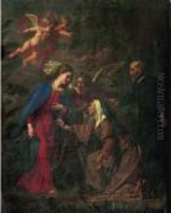 La Visitation by Jacob Ii Van Oost