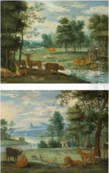 Adam And Eve In The Garden Of Eden - view 1