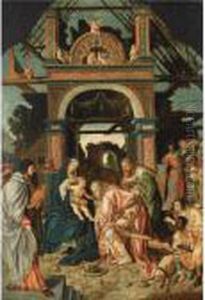 The Adoration Of The Magi by Jacob Cornelisz. Van Oostsanen