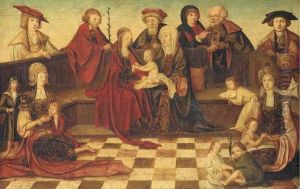 The Holy Kinship, With Donors And Other Figures