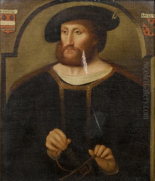 Portrait Of A Gentleman, Half-length, In A Black, Fur-trimmed Cloak And A Black Felt Hat - view 1
