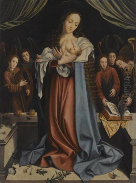 The Virgin And Child With Attendant Angels - view 1
