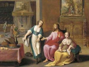 Christ in the House of Mary and Martha by Frans II Francken