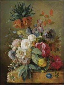 A Still Life Of Flowers by Georgius Jacobus J. Van Os