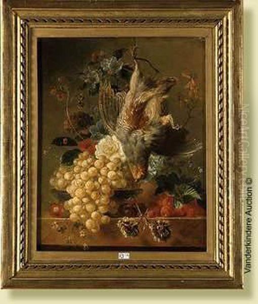 Nature Morte Aux Fleurs, Aux Fruits Et Au Trophee Dechasse - view 1