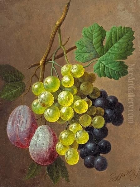 A Still Life With Grapes And Plums - view 1