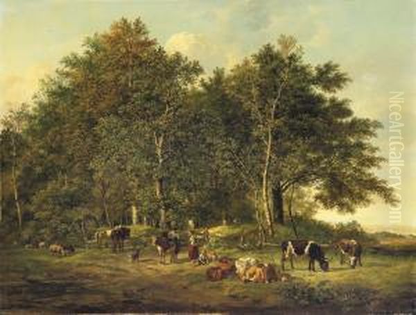 A Peasant Family In The Meadow - view 1