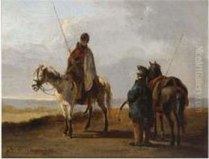Come Across A Cossack On Horseback by Pieter Gerardus Van Os