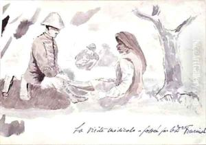 Dr Fournial treating a Native during the Foureau Lamy Expedition of 1899 by Henry Dr. Fournial