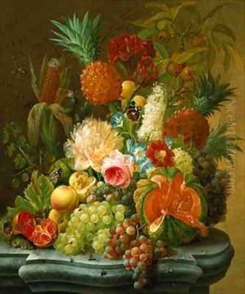 Still Life with a Melon and Grapes - view 1