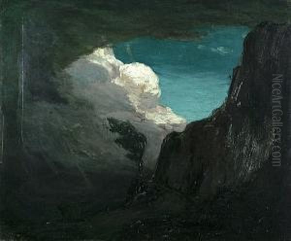 Mountain Landscape With Rolling Clouds - view 1