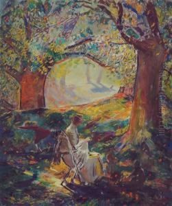 Autumn In The Park Near Mount Tremper by Dearing Van Perrine