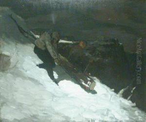 Coasting Firewood Down by Dearing Van Perrine