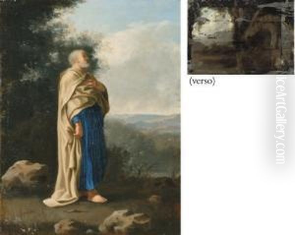 Saint Peter Standing In An Italianate Landscape - view 1