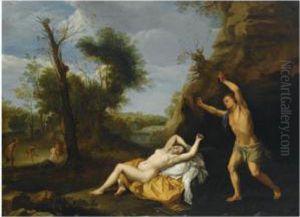 Apollo And Coronis by Cornelis Van Poelenburch