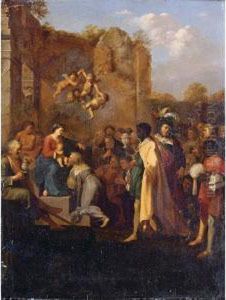 Adoration Of The Magi by Cornelis Van Poelenburch