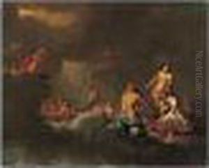 The Marriage Of Peleus And Thetis by Cornelis Van Poelenburch