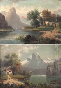 Italienische Gebirgslandschaften Mit See