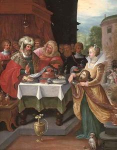 Salome presenting the Head of Saint John the Baptist to Herod