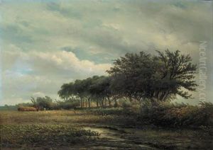 Peasants Harvesting In A Summer Landscape