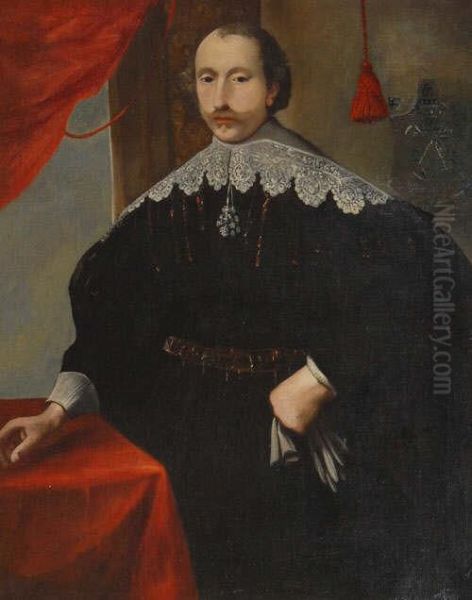 Portrait Of A Gentleman Half-length Standing - view 1