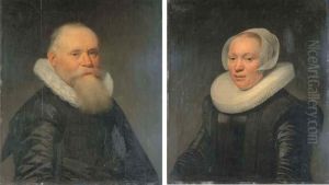 Portrait De Dame; Et Portrait D'homme