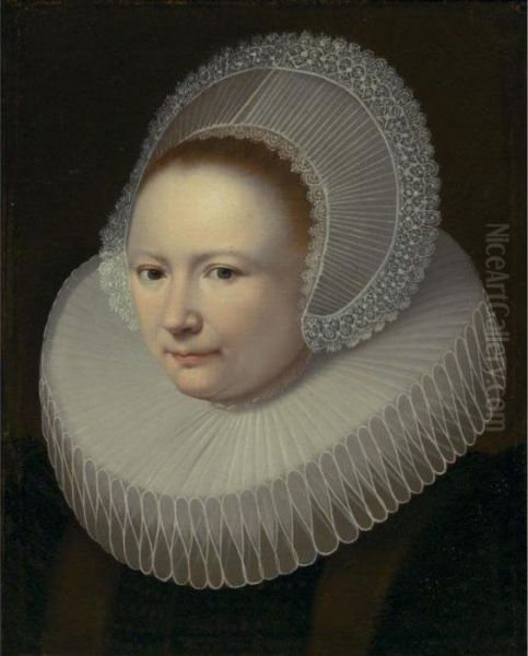 Portrait Of A Woman In A Lace Bonnet - view 1