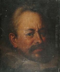 The Head Of A Bearded Gentleman Wearing A White Ruff