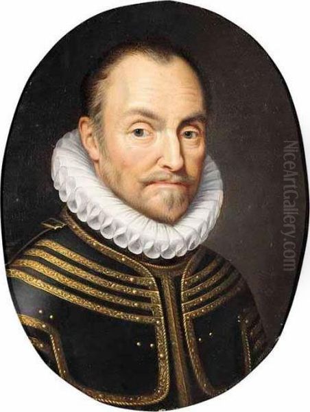 A Portrait Of A Man, Bust-length, Wearing Armour - view 1