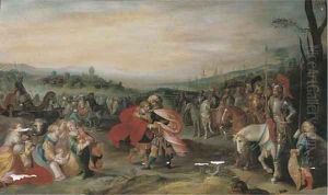 Jacob and Esau by Frans II Francken
