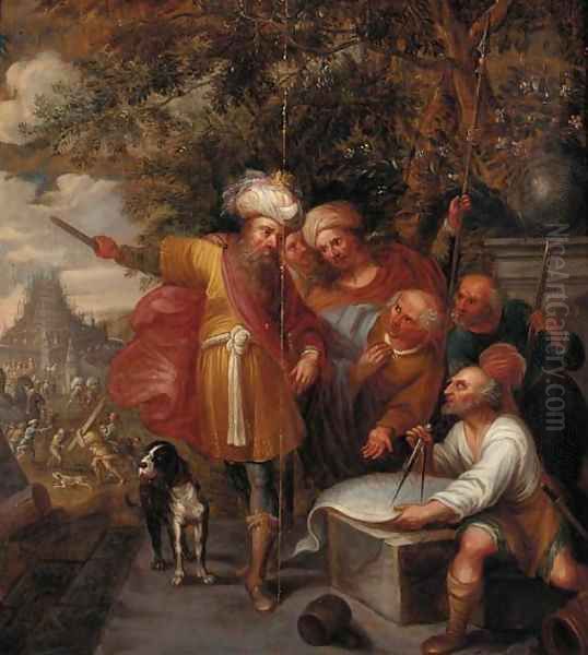 Nimrod and the Tower of Babel by Frans II Francken