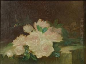 Stilleven Met Rozen. by Edward Van Rijswijck